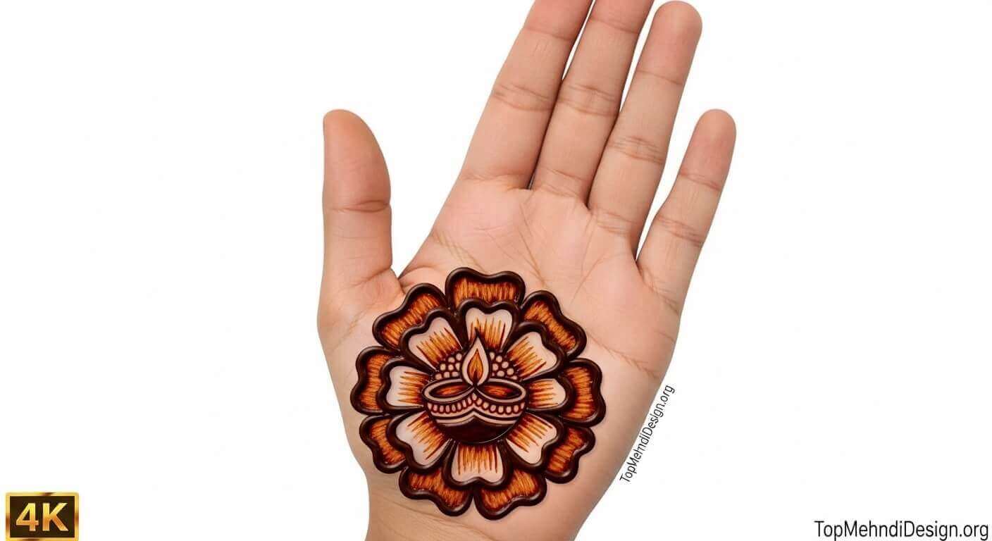 Simple Diwali Mehndi Design Back Hand 2026