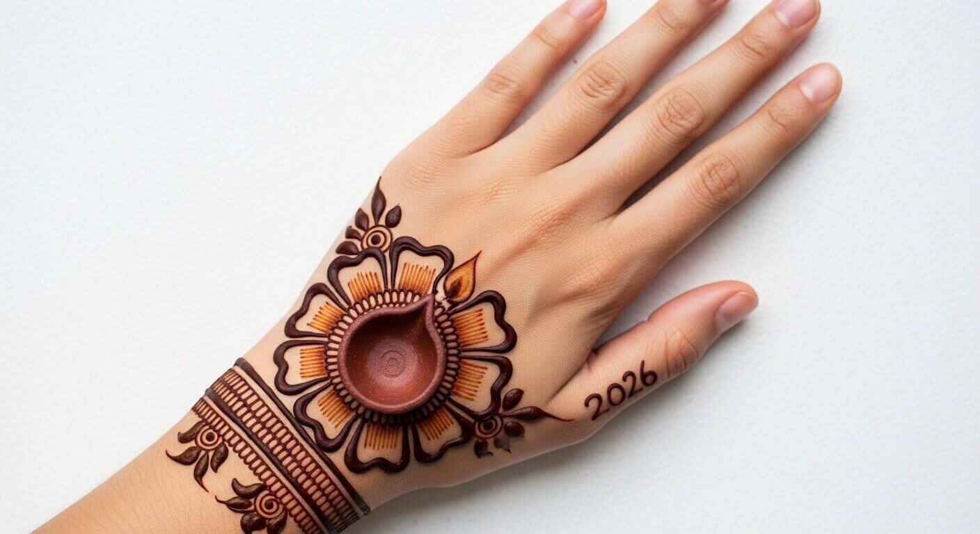 Simple Diwali Mehndi Design Back Hand 2026