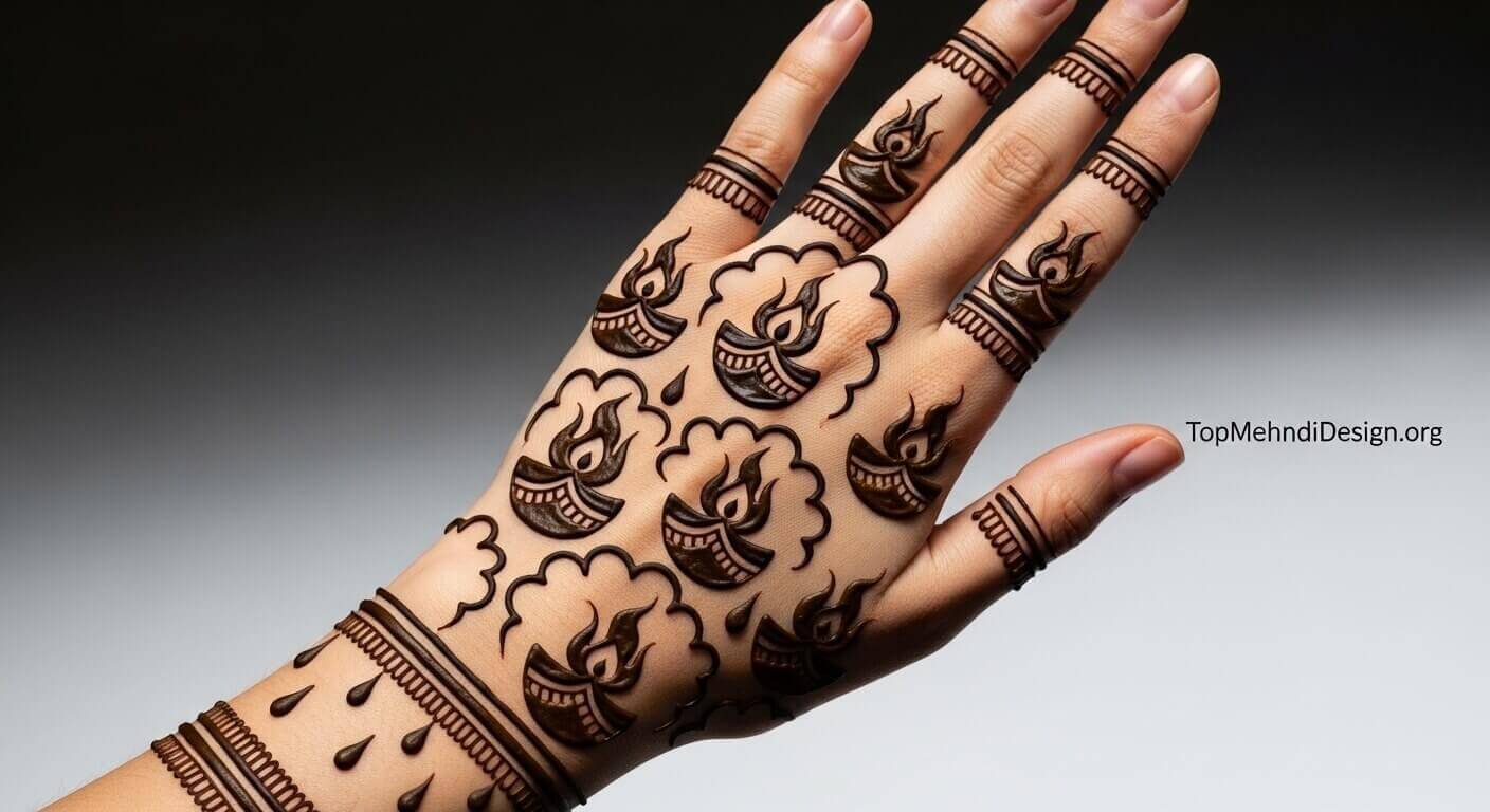 Simple Diwali Mehndi Design Back Hand 2026