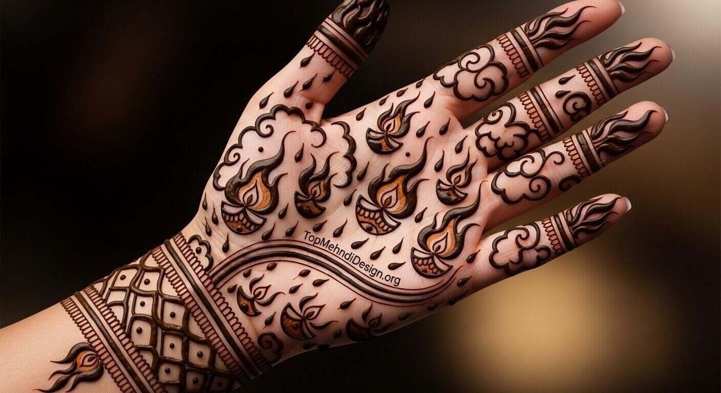 Simple Diwali Mehndi Design Back Hand 2026