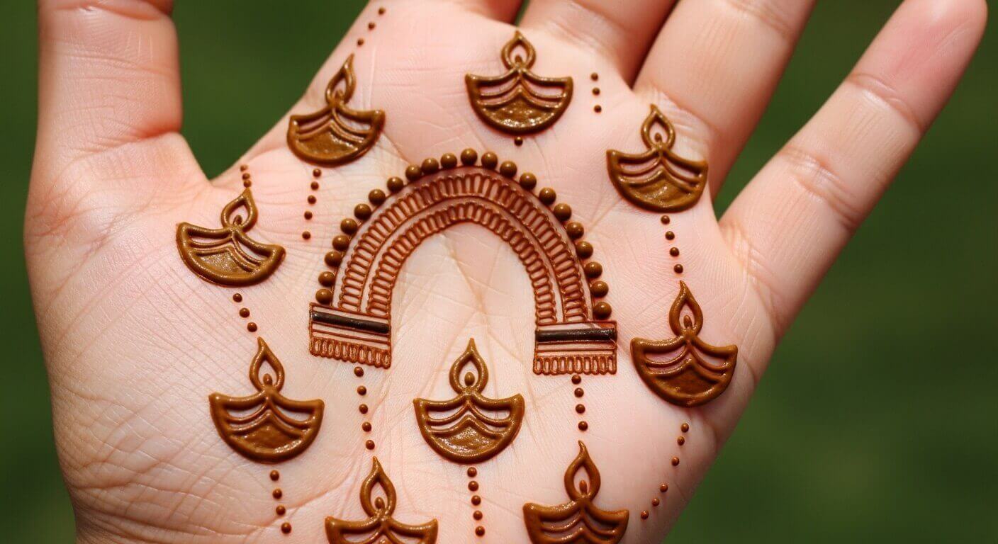 Simple Diwali Mehndi Design Back Hand 2026