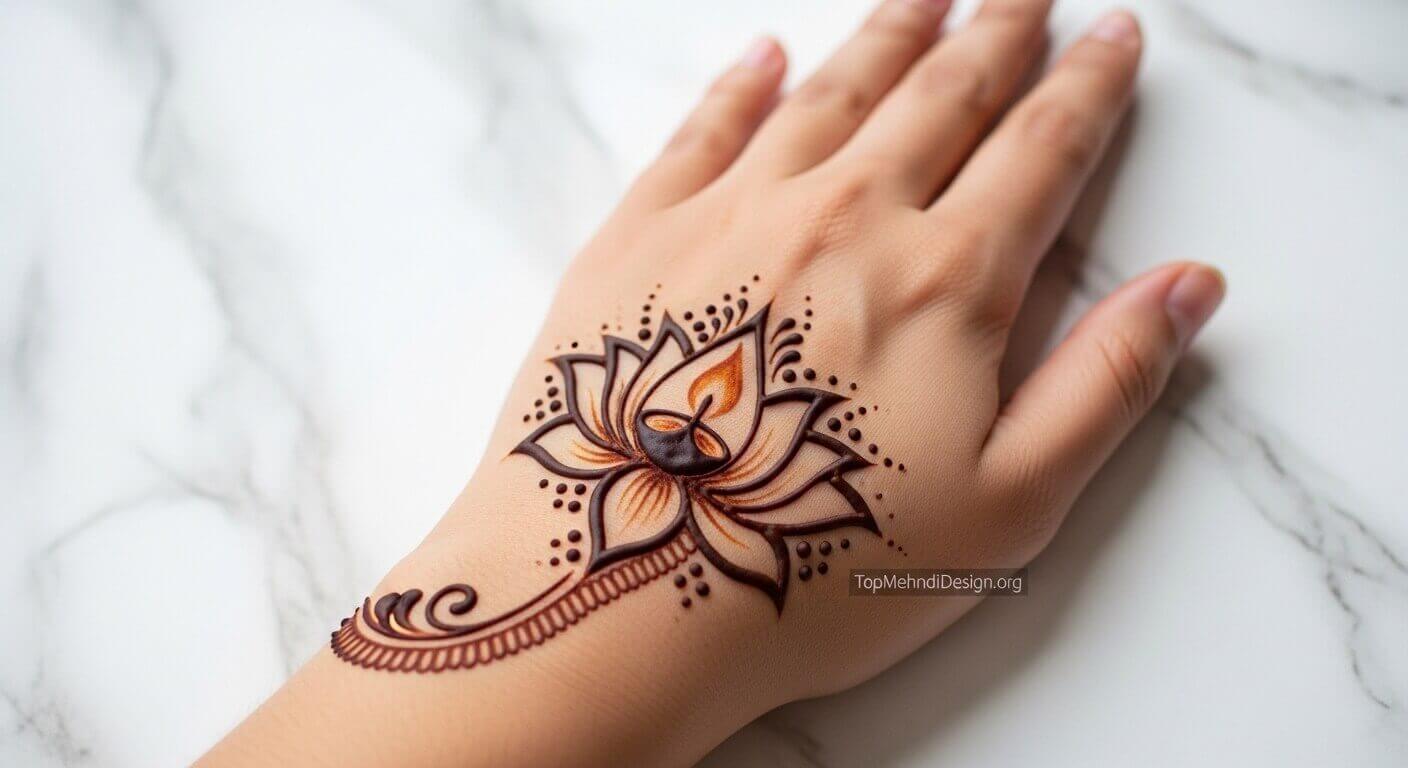 Simple Diwali Mehndi Design Back Hand 2026