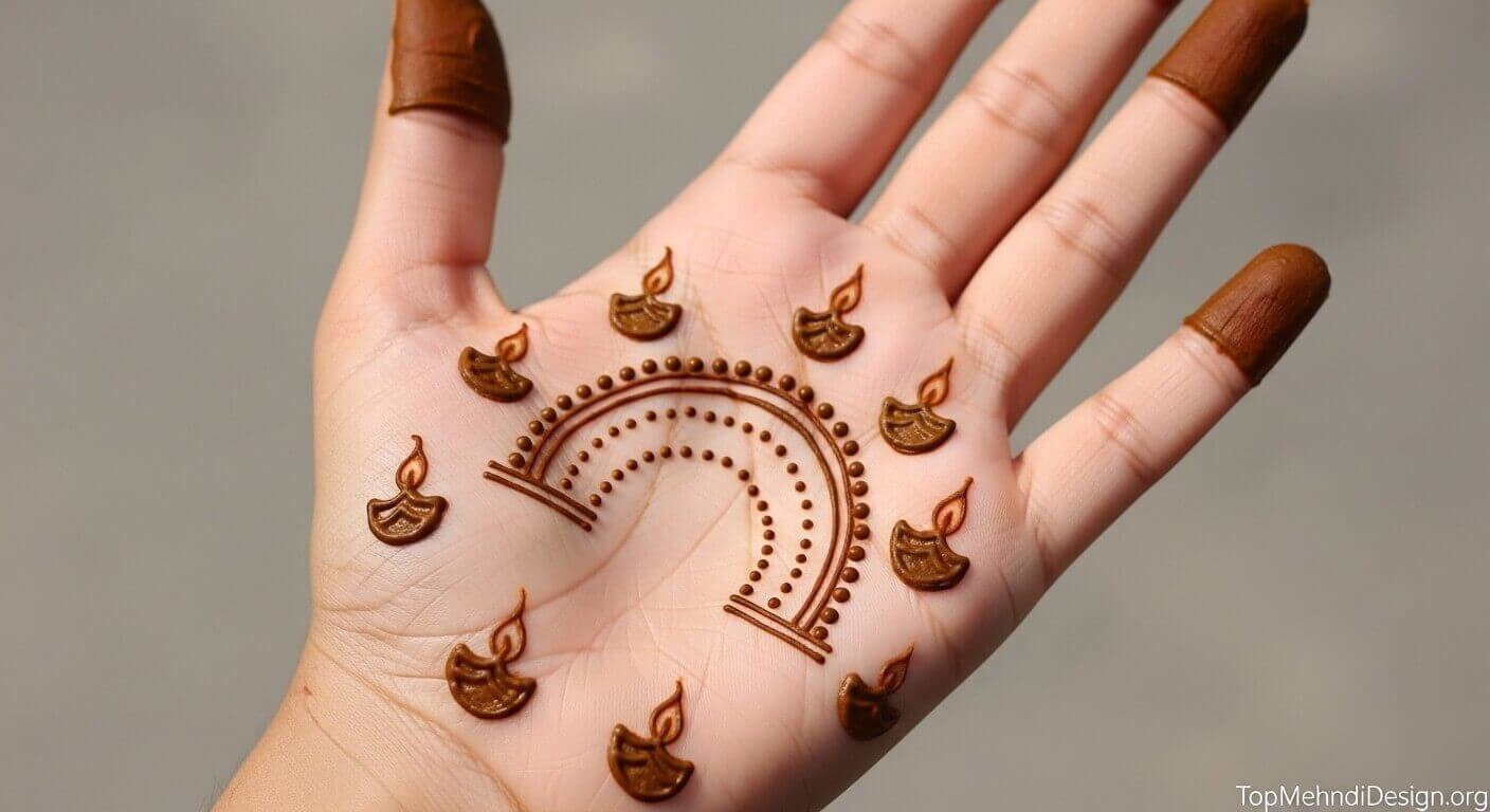 Simple Diwali Mehndi Design Back Hand 2026