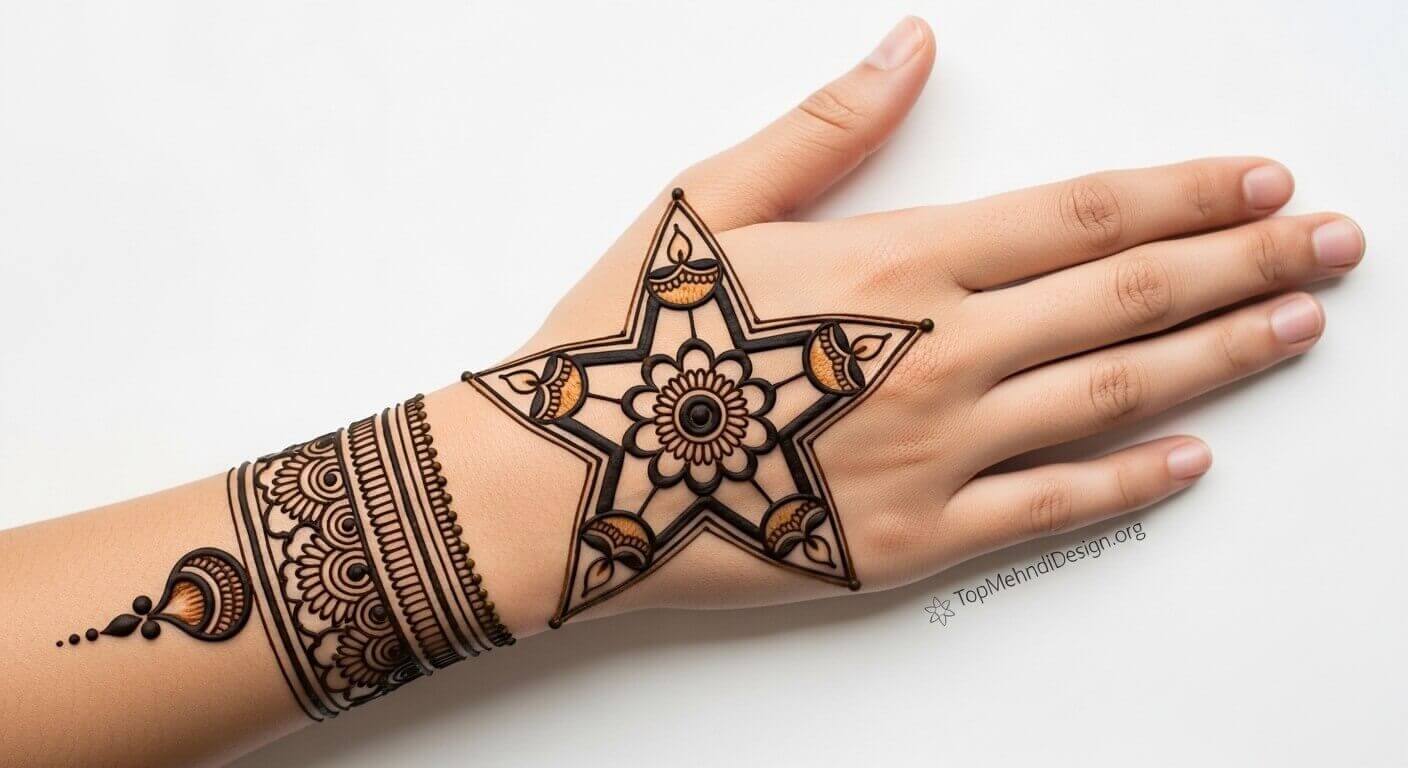 Simple Diwali Mehndi Design Back Hand 2026