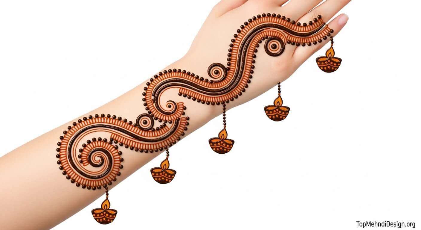 Simple Diwali Mehndi Design Back Hand 2026