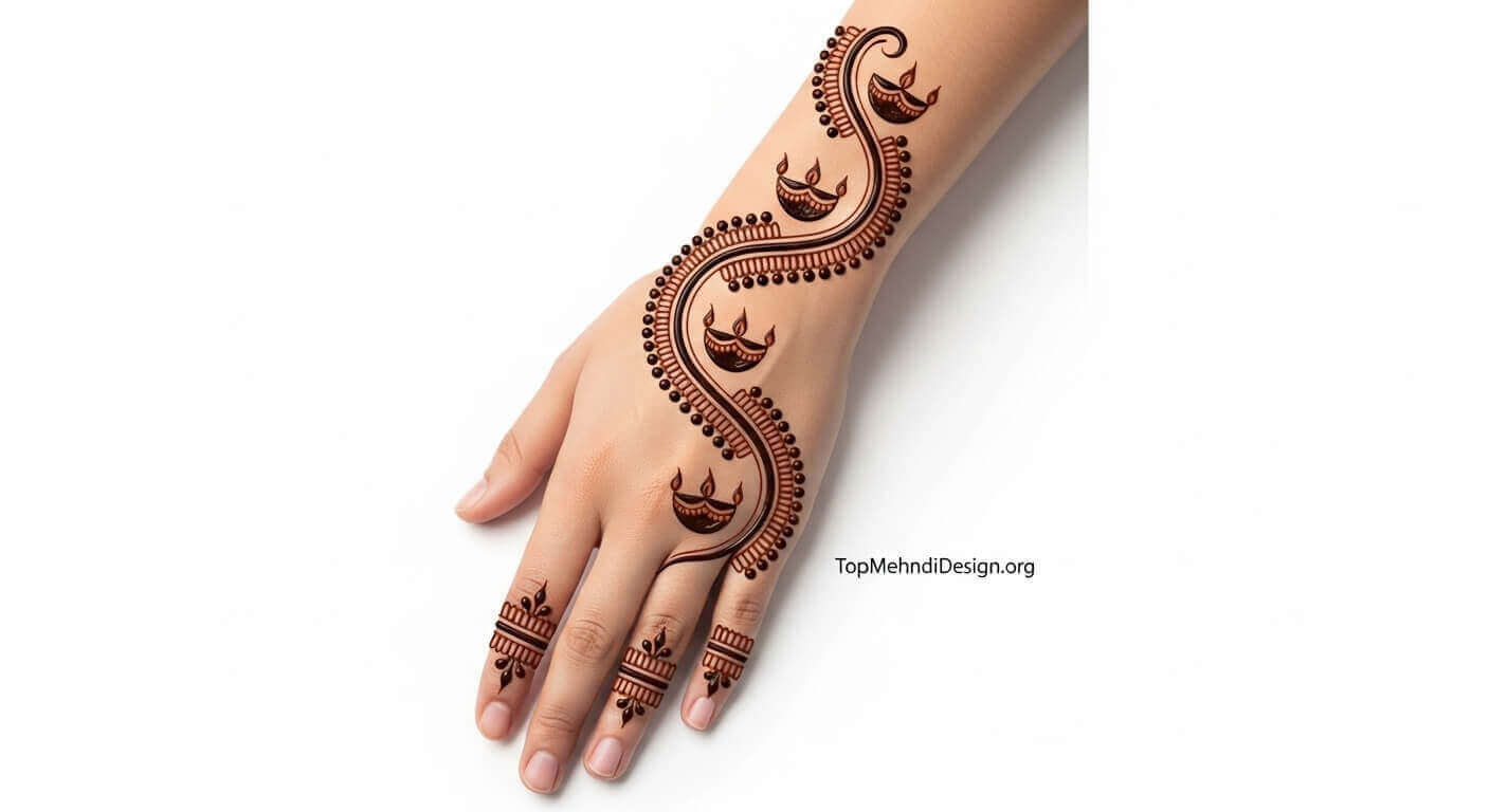 Simple Diwali Mehndi Design Back Hand 2026