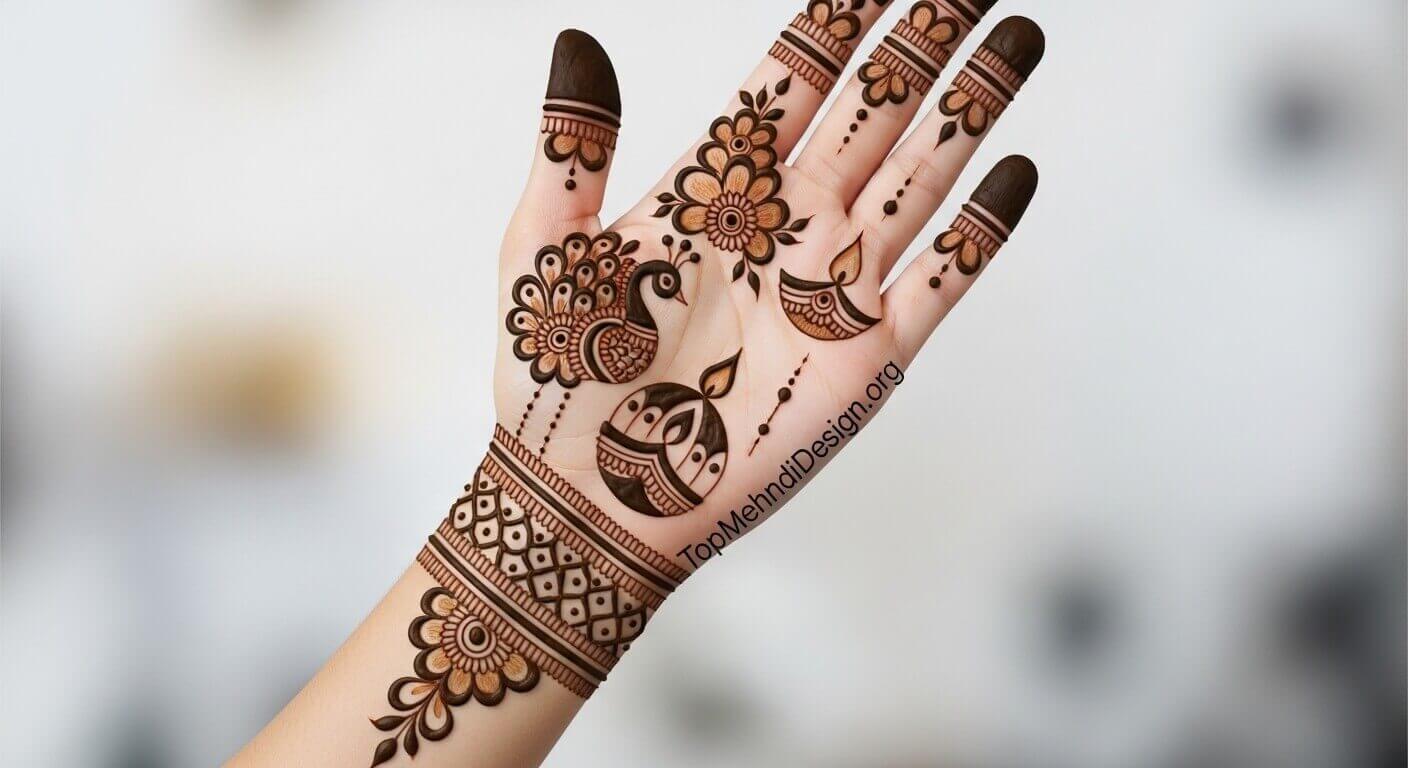 Simple Navratri Mehndi Design for Beginners 2026