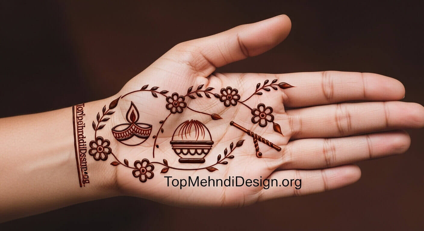 Simple Navratri Mehndi Design for Beginners 2026