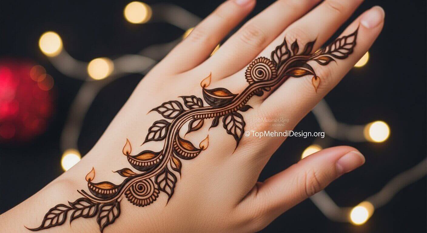 Simple Navratri Mehndi Design for Beginners 2026