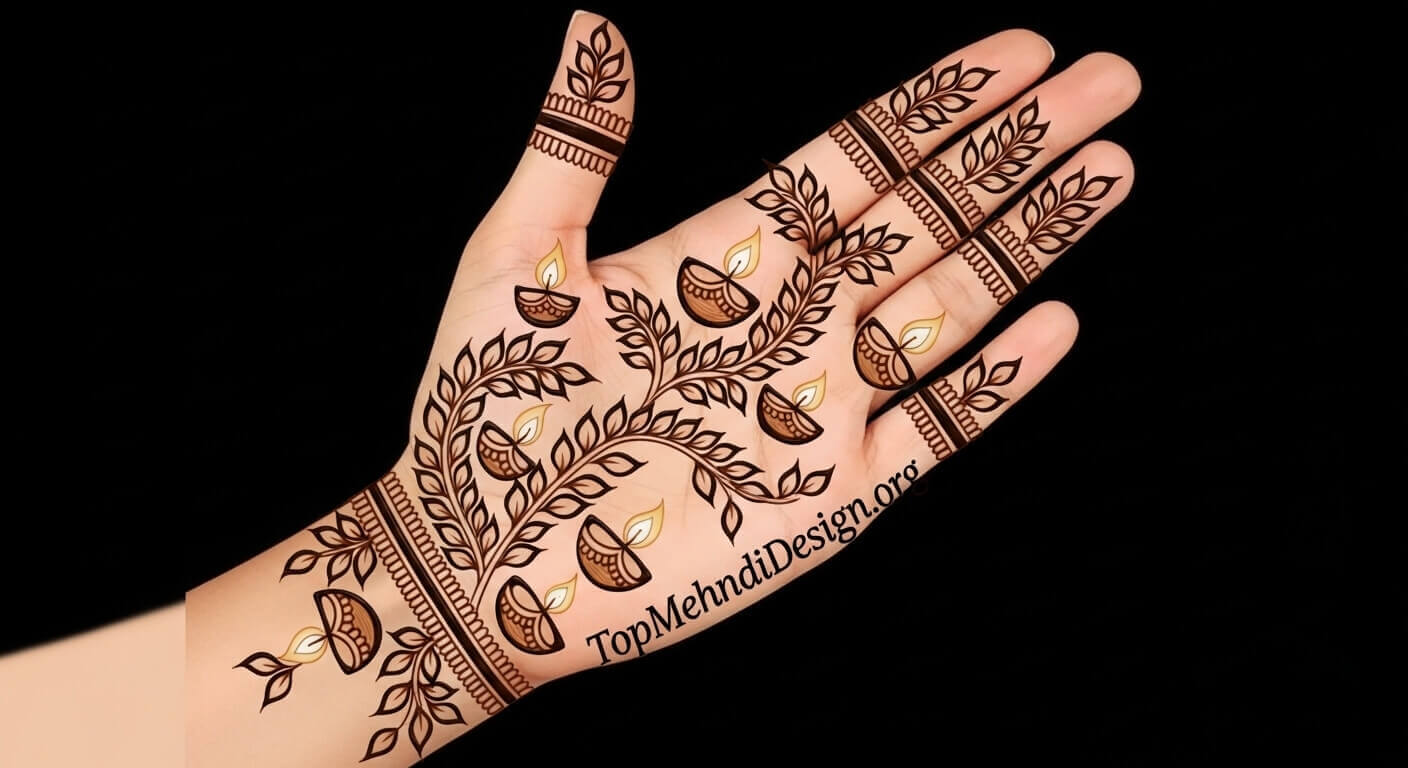 Simple Navratri Mehndi Design for Beginners 2026