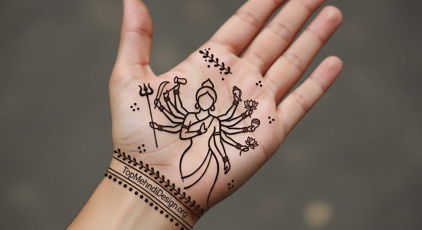 Simple Navratri Mehndi Design for Beginners 2026