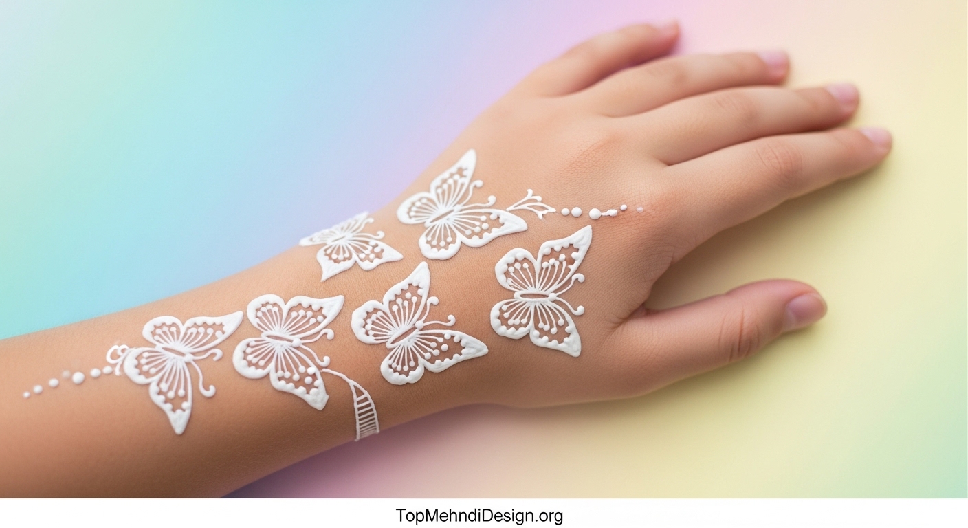 White Mehndi Design 2026
