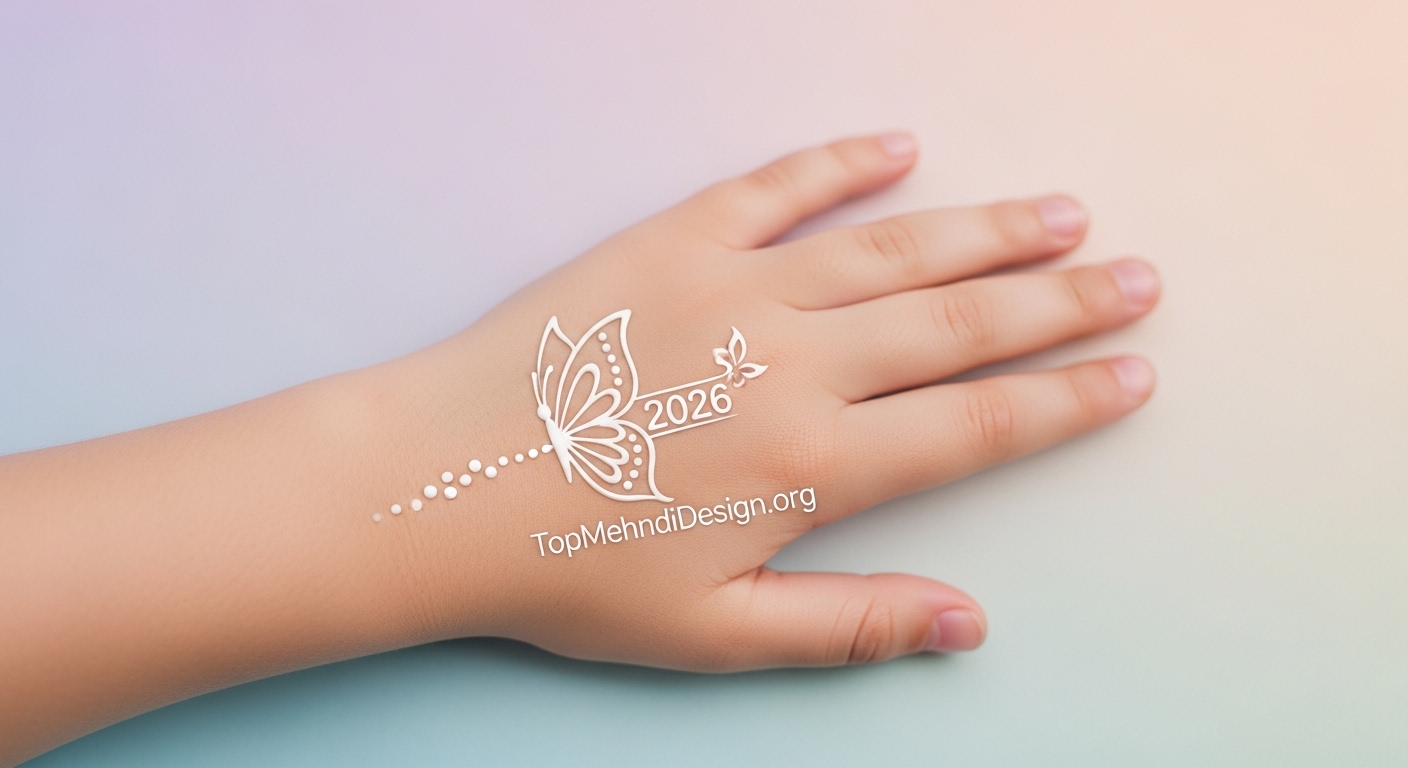 White Mehndi Design 2026