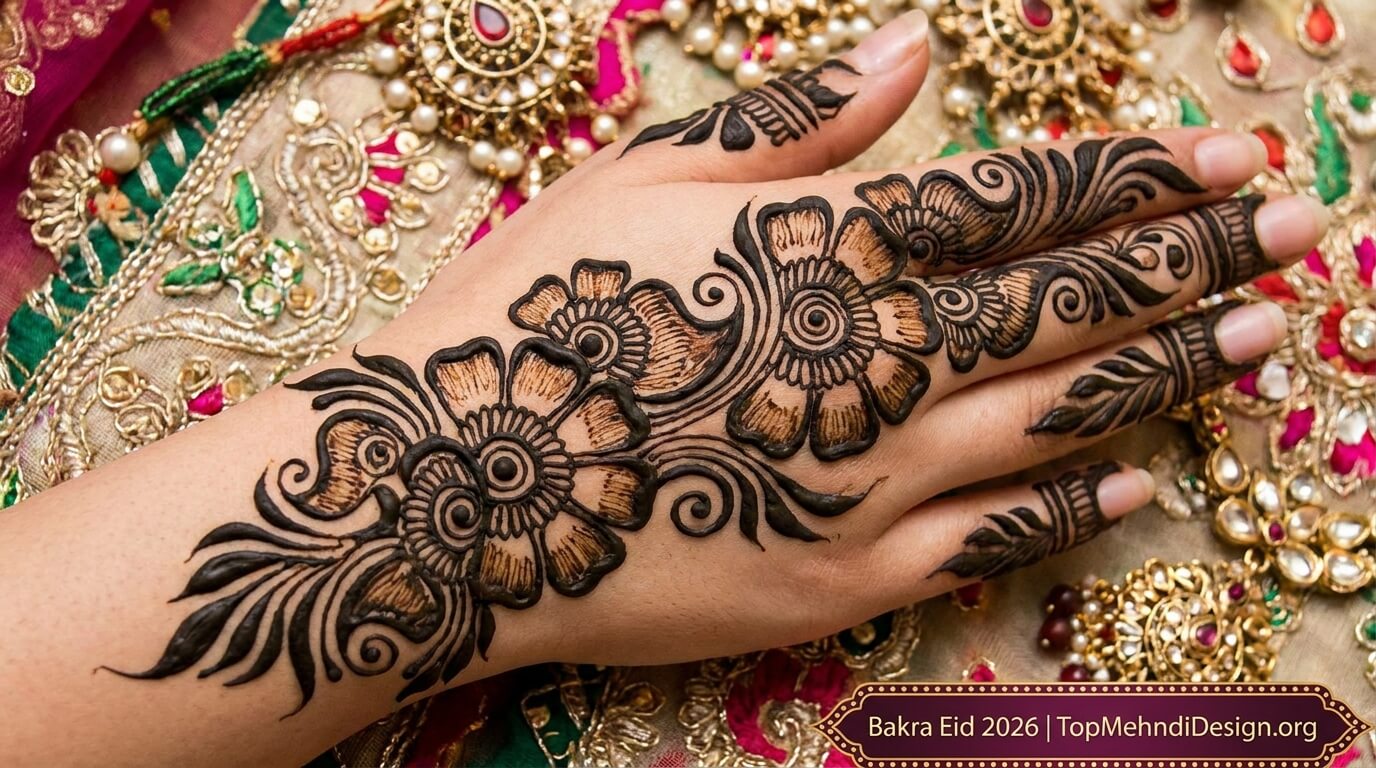 Bakra Eid Mehndi Design Simple Back Hand 2026