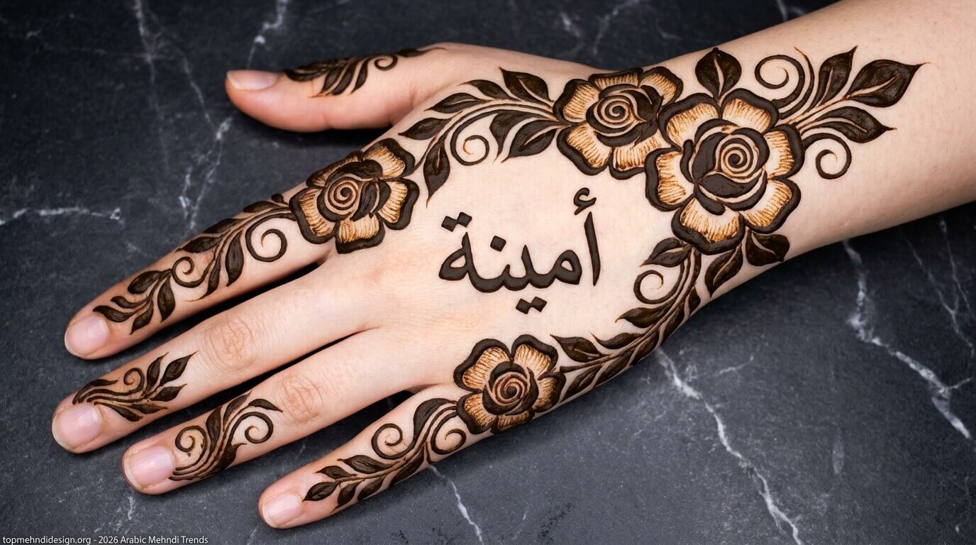 Mehndi Design with Name Inside 2026