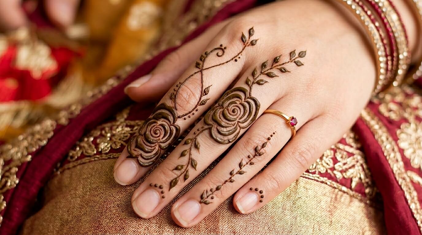 Finger Mehndi Design Simple 2026