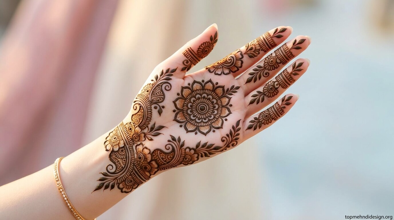 Bakra Eid Full Hand Mehndi Design Simple 2026 
