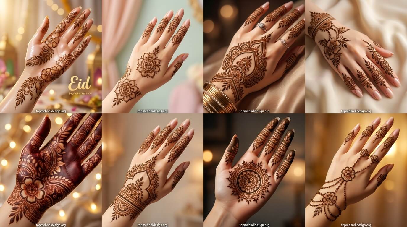 Bakra Eid Full Hand Mehndi Design Simple 2026 