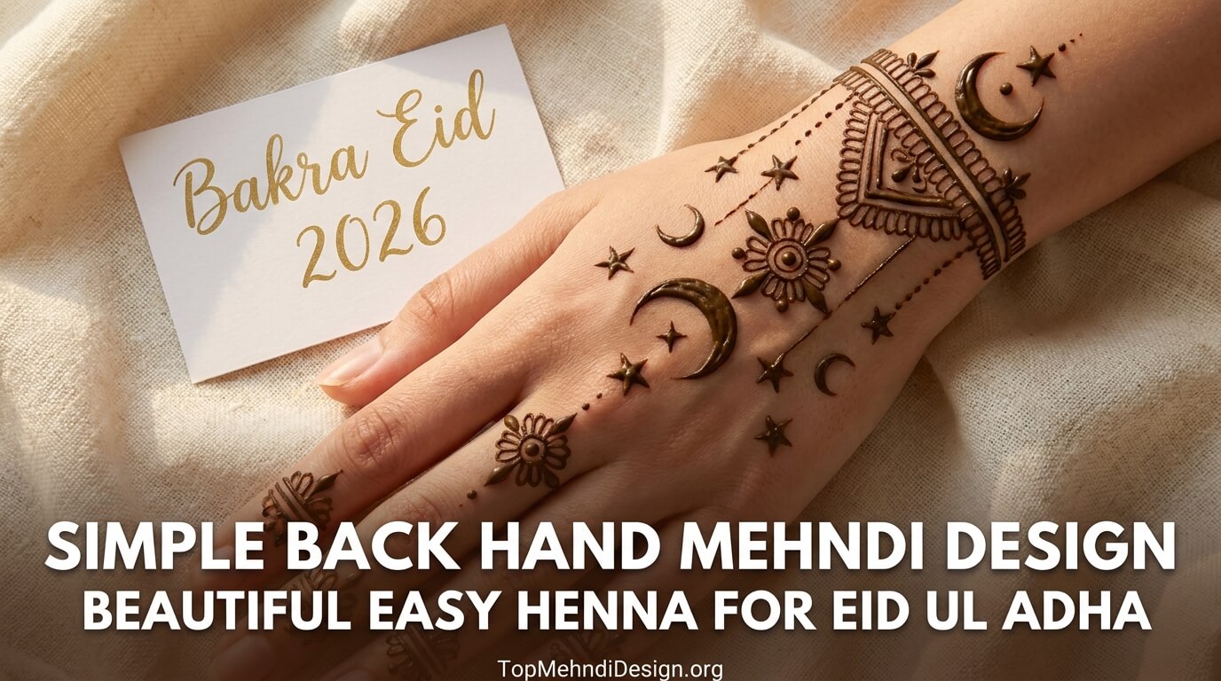 Bakra Eid Mehndi Design Simple Back Hand 2026
