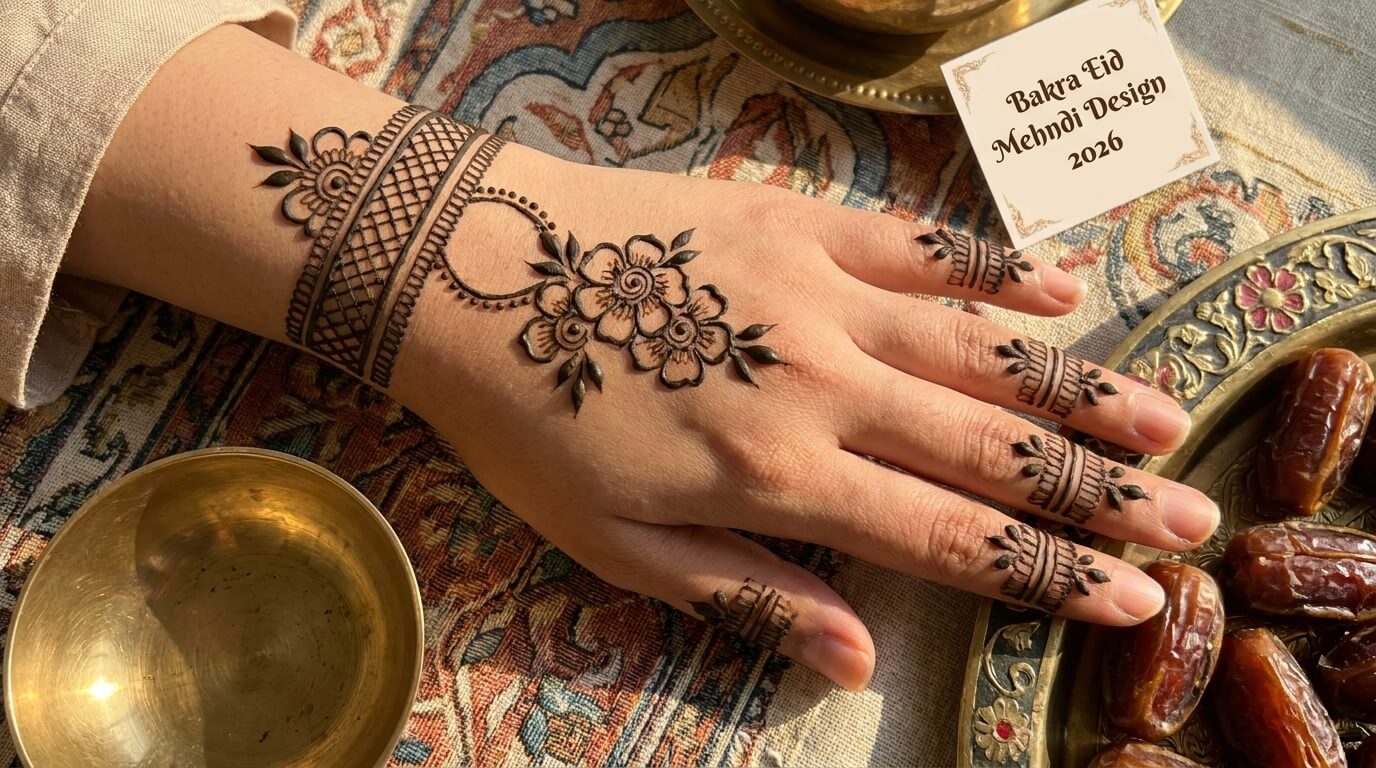 Bakra Eid Mehndi Design Simple Back Hand 2026