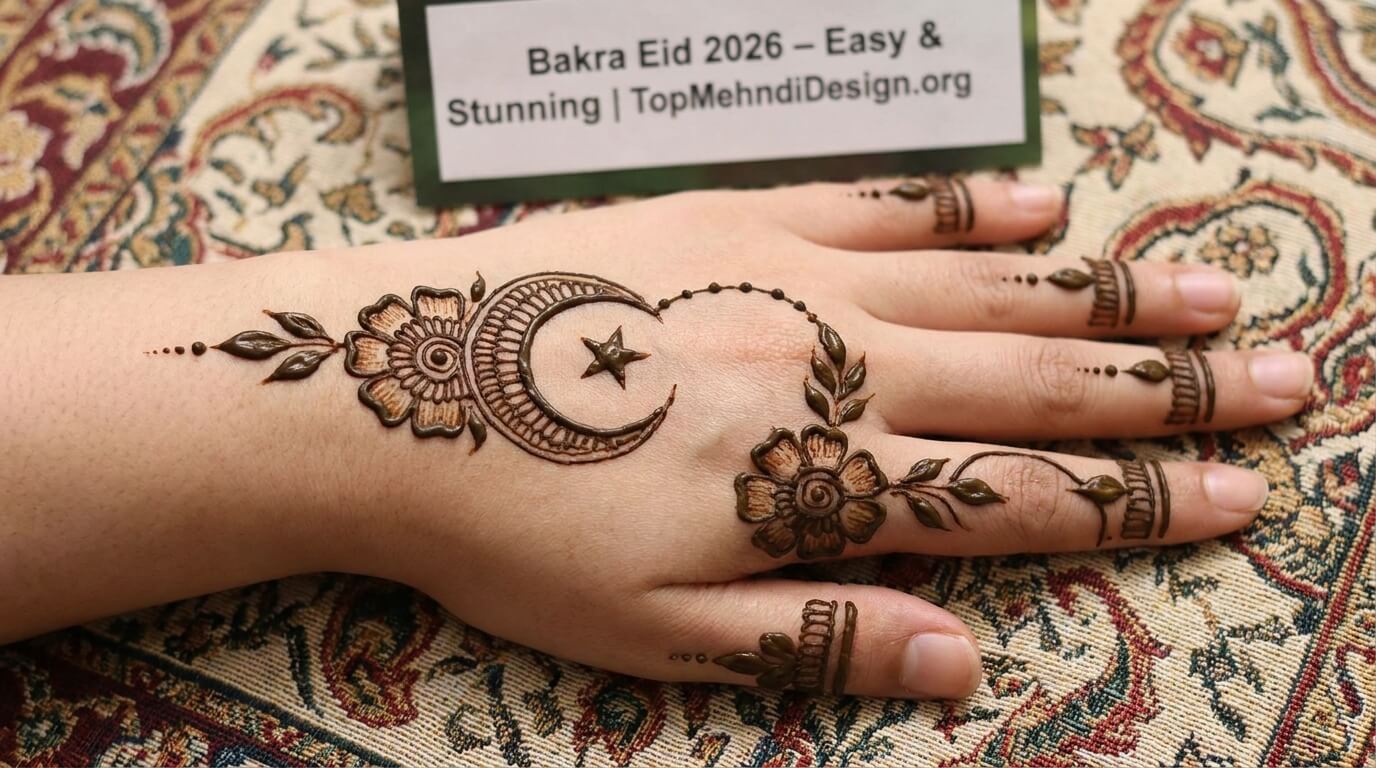 Bakra Eid Mehndi Design Simple Back Hand 2026