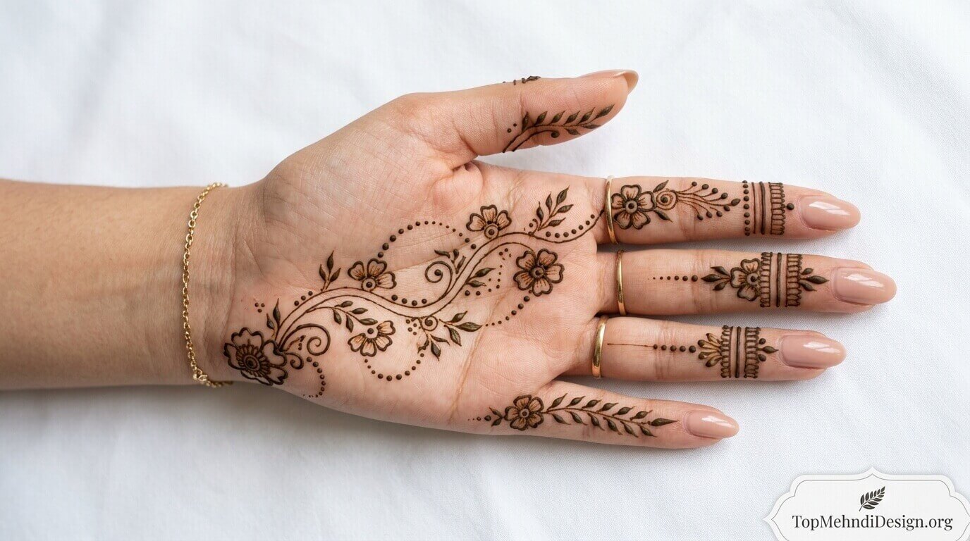 Beginner Cute Simple Mehndi Designs for Front Hands 2026