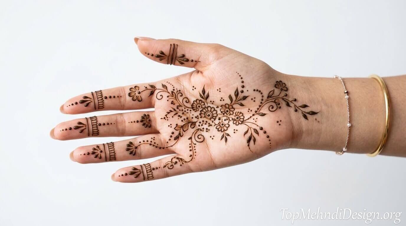 Beginner Cute Simple Mehndi Designs for Front Hands 2026