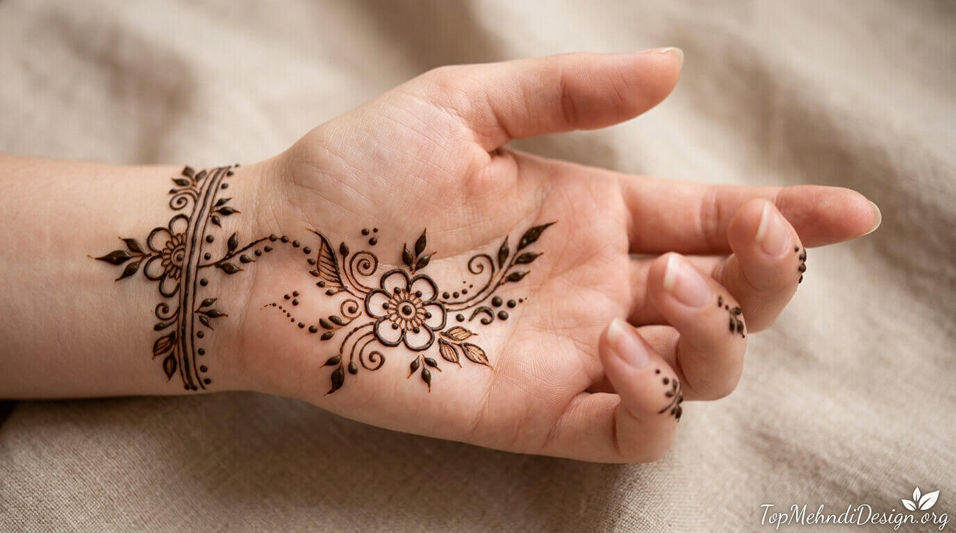 Beginner Cute Simple Mehndi Designs for Front Hands 2026