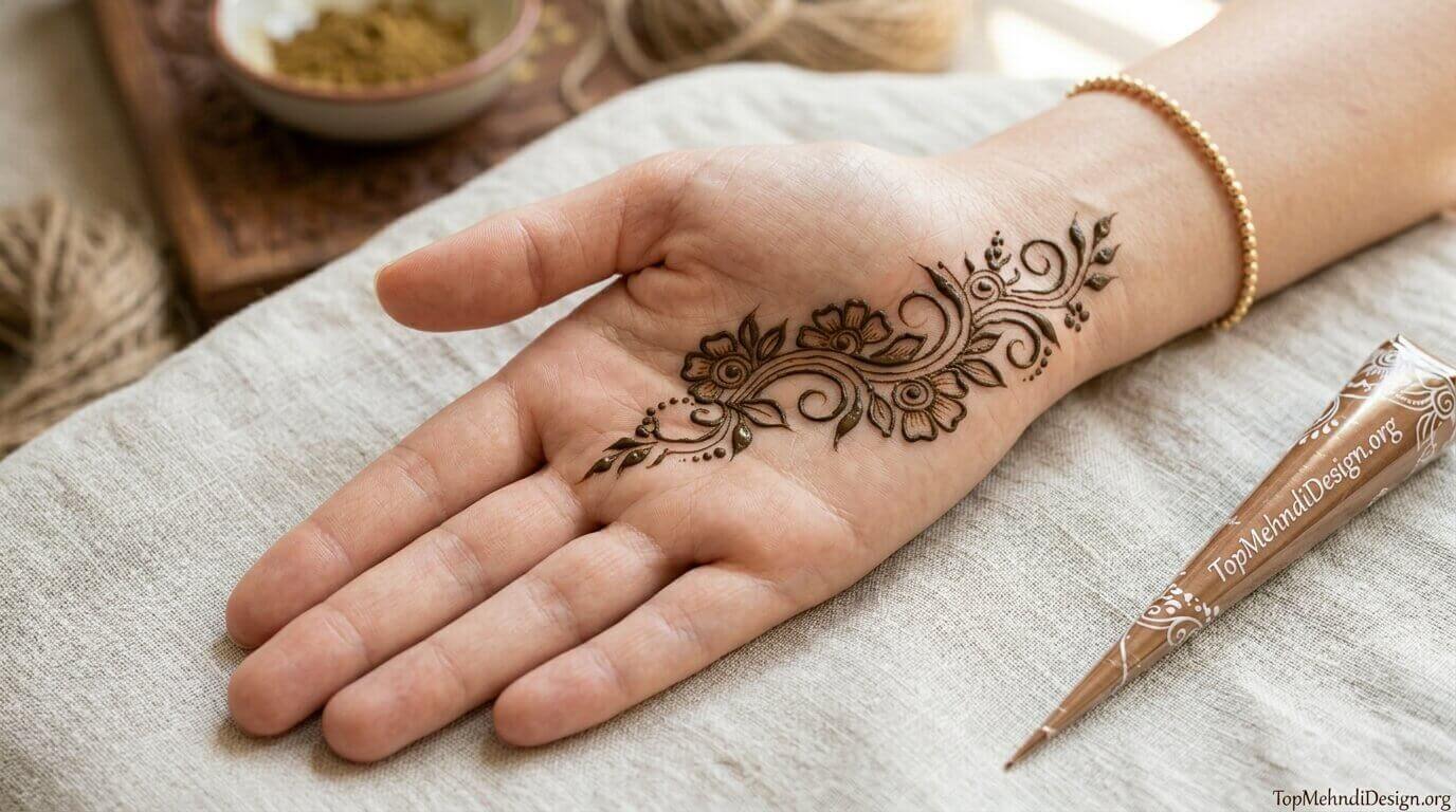 Beginner Cute Simple Mehndi Designs for Front Hands 2026