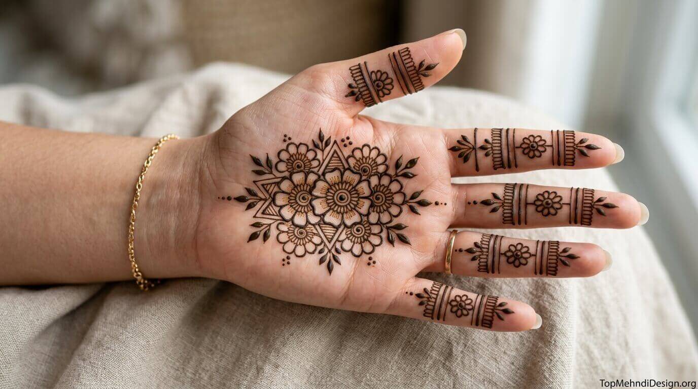 Beginner Cute Simple Mehndi Designs for Front Hands 2026