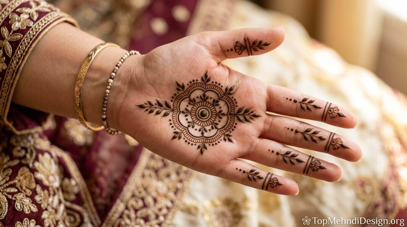 Beginner Cute Simple Mehndi Designs for Front Hands 2026