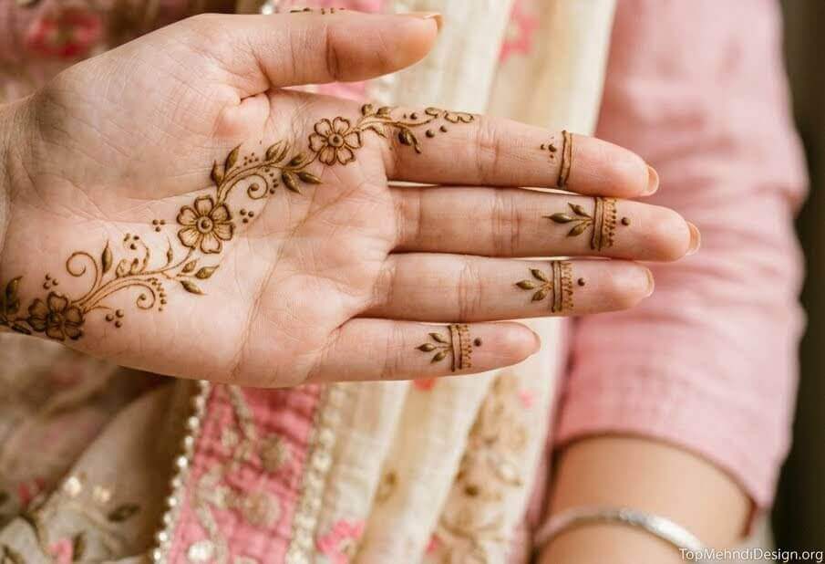Beginner Cute Simple Mehndi Designs for Front Hands 2026