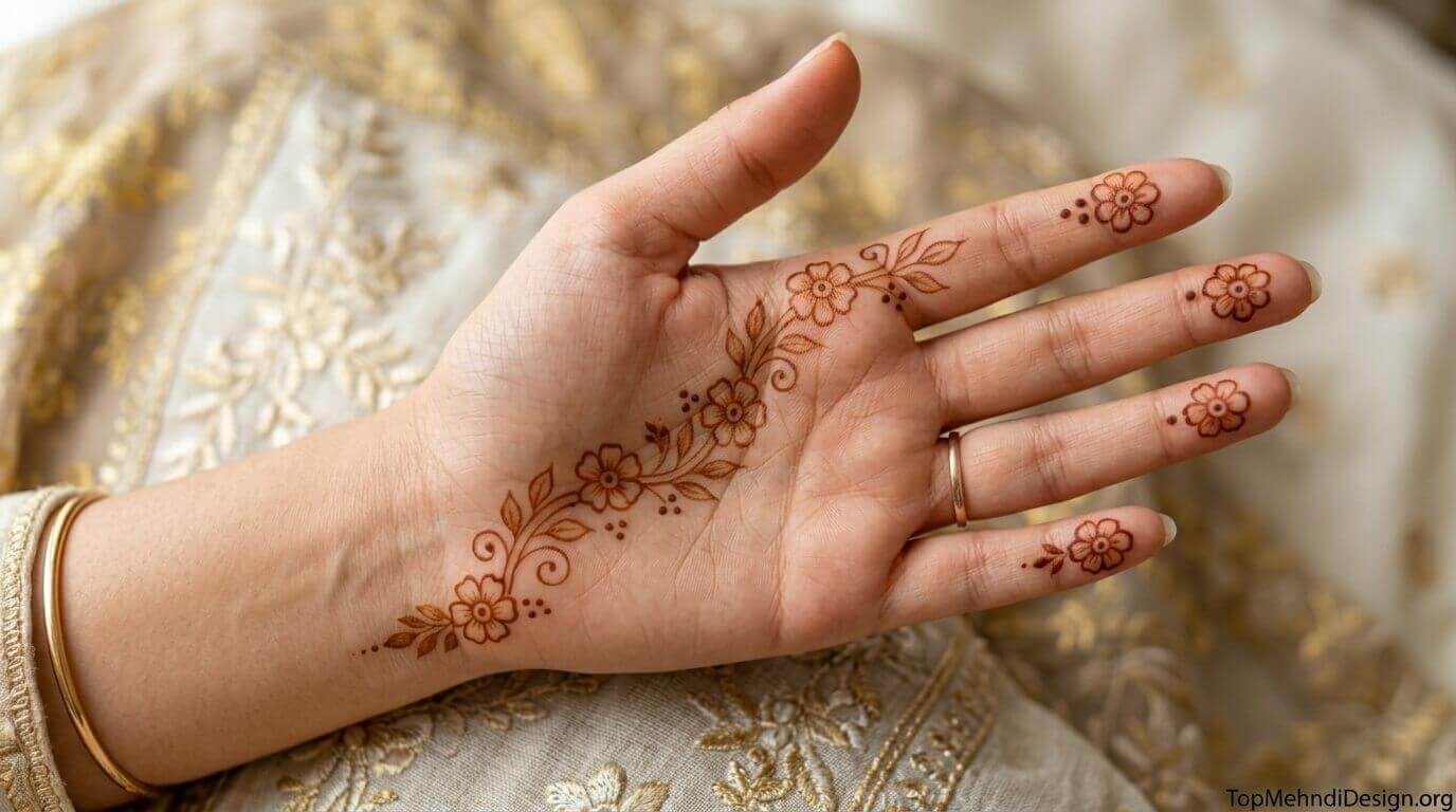 Beginner Cute Simple Mehndi Designs for Front Hands 2026