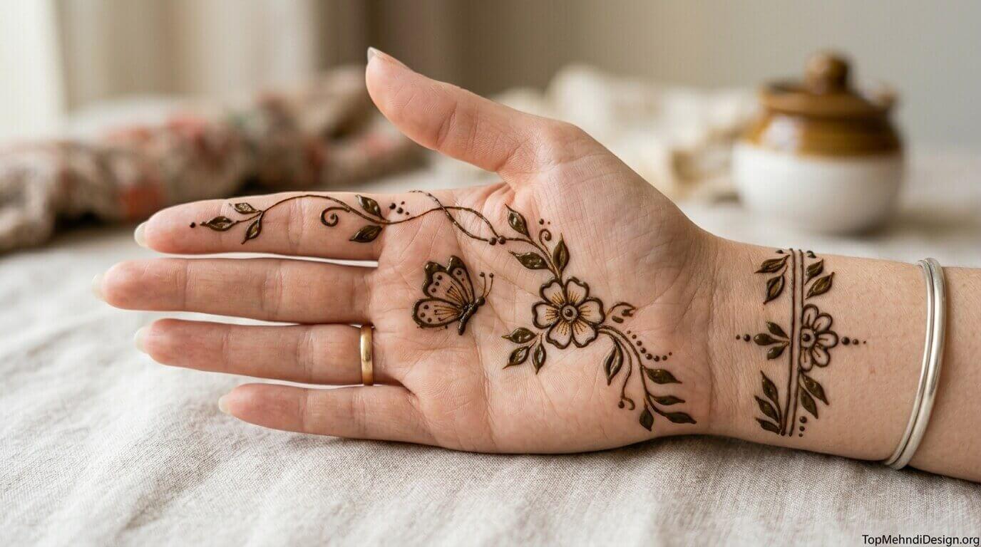 Beginner Cute Simple Mehndi Designs for Front Hands 2026