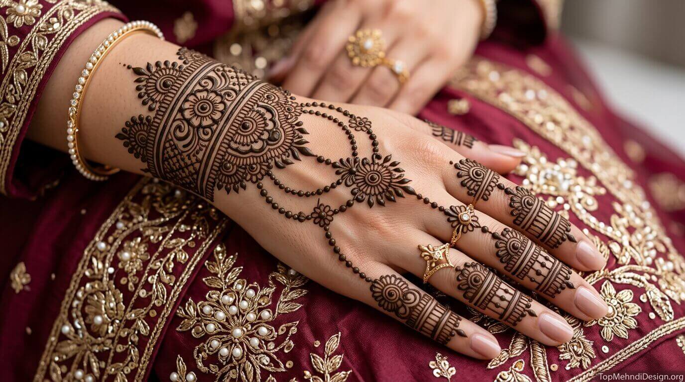 Chain Bracelet Mehndi Design for Eid ul Adha 2026