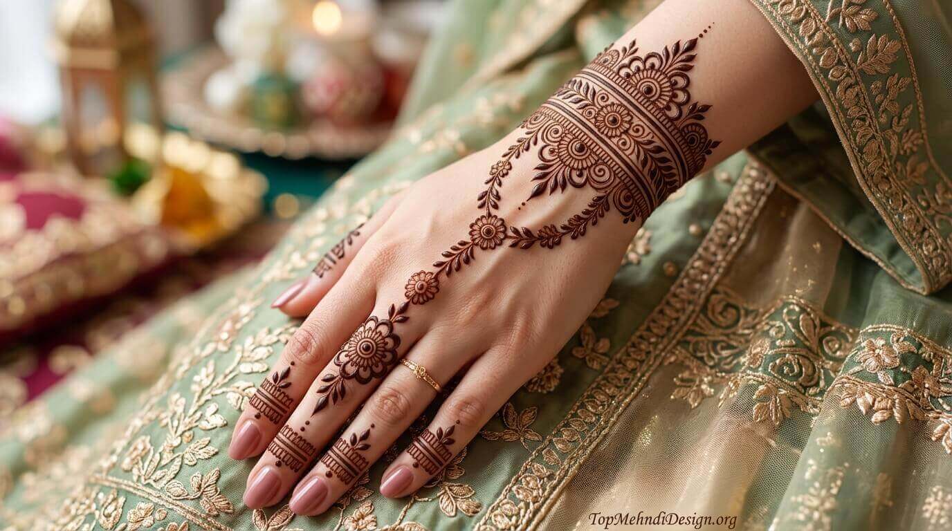 Chain Bracelet Mehndi Design for Eid ul Adha 2026