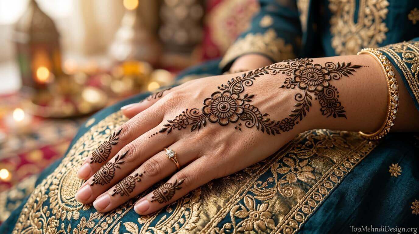 Chain Bracelet Mehndi Design for Eid ul Adha 2026