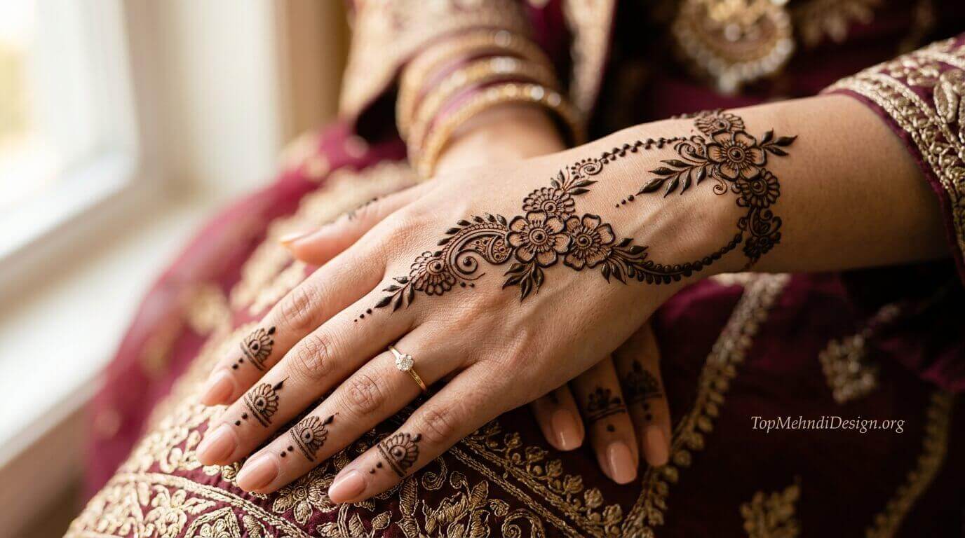 Chain Bracelet Mehndi Design for Eid ul Adha 2026