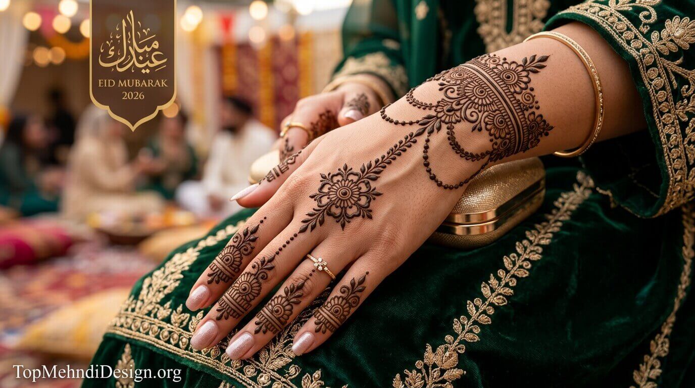 Chain Bracelet Mehndi Design for Eid ul Adha 2026