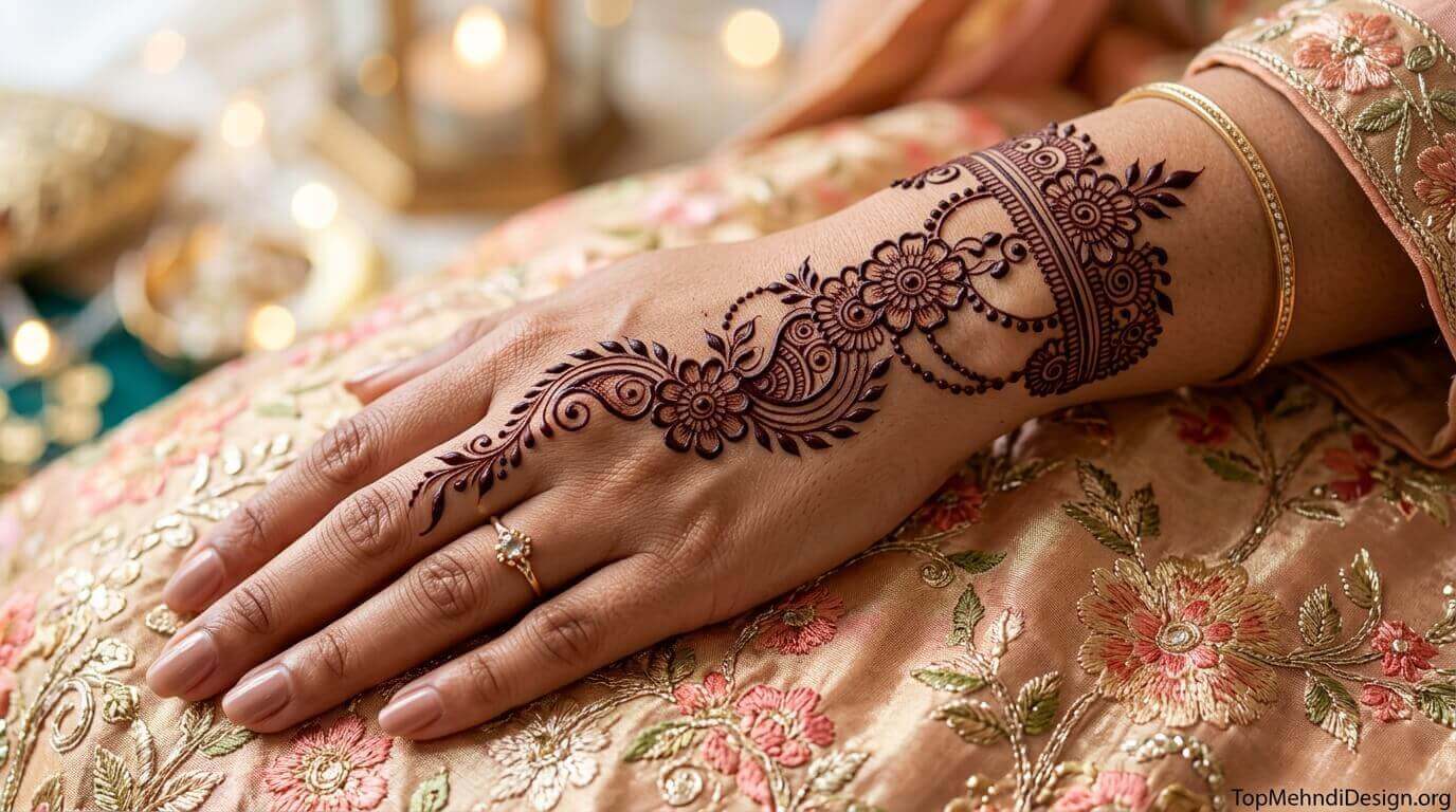 Chain Bracelet Mehndi Design for Eid ul Adha 2026