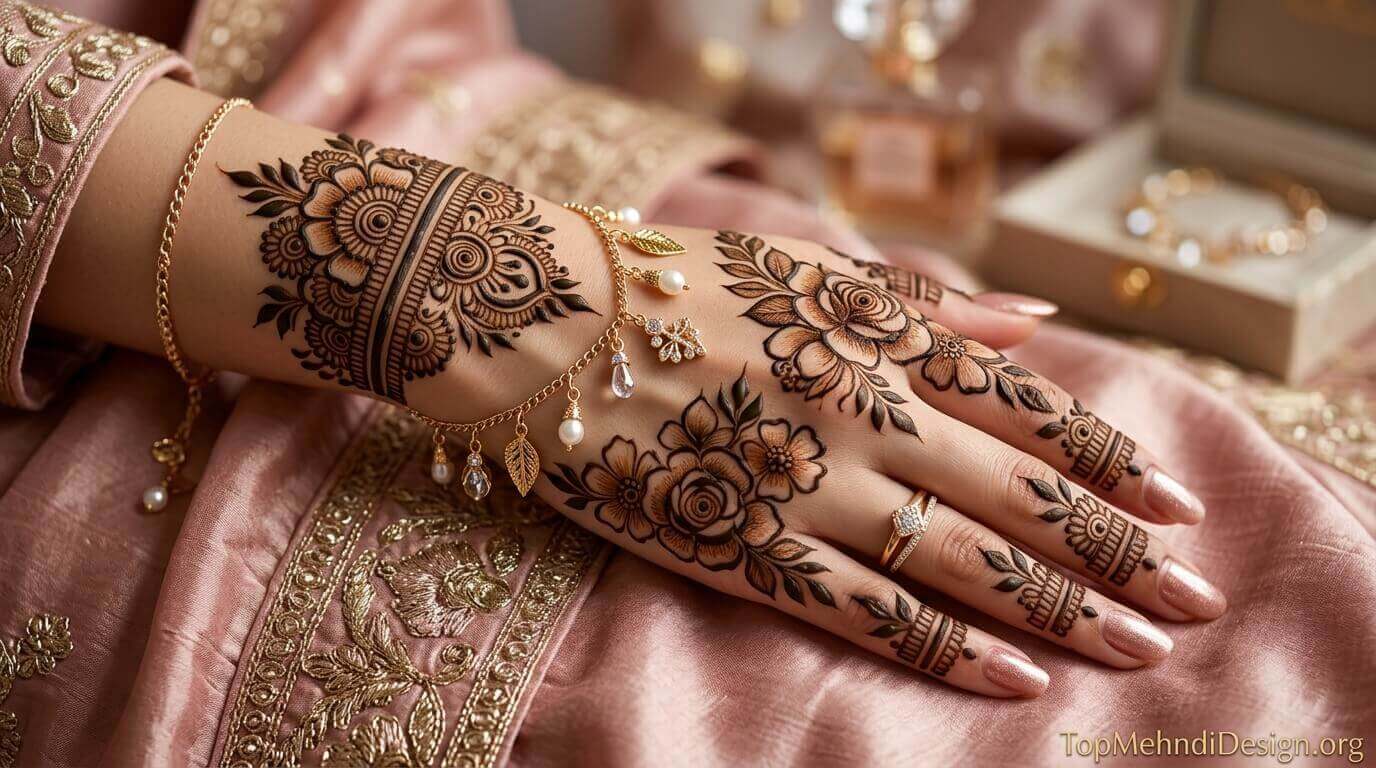 Chain Bracelet Mehndi Design for Eid ul Adha 2026