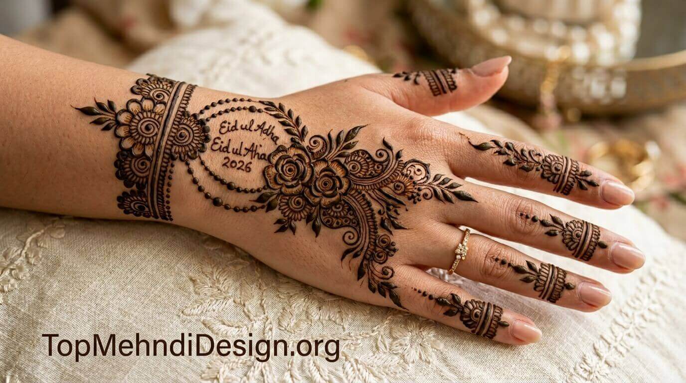 Chain Bracelet Mehndi Design for Eid ul Adha 2026