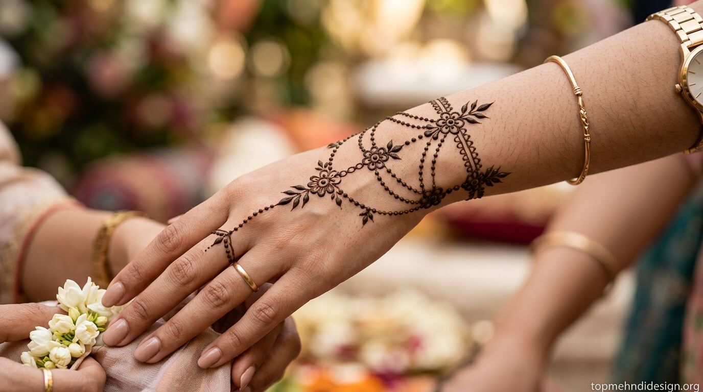 Bakra Eid Mehndi Design Wrist 2026