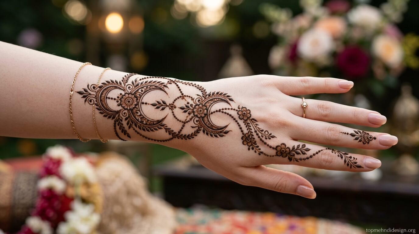 Chand Mehndi Design Simple 2026