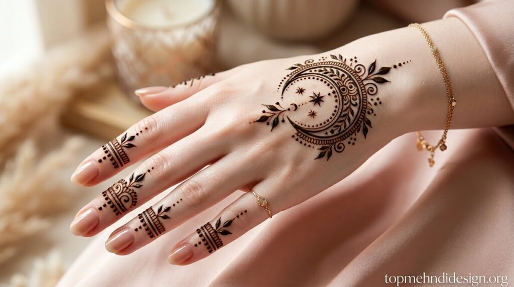 Chand Mehndi Design Simple 2026