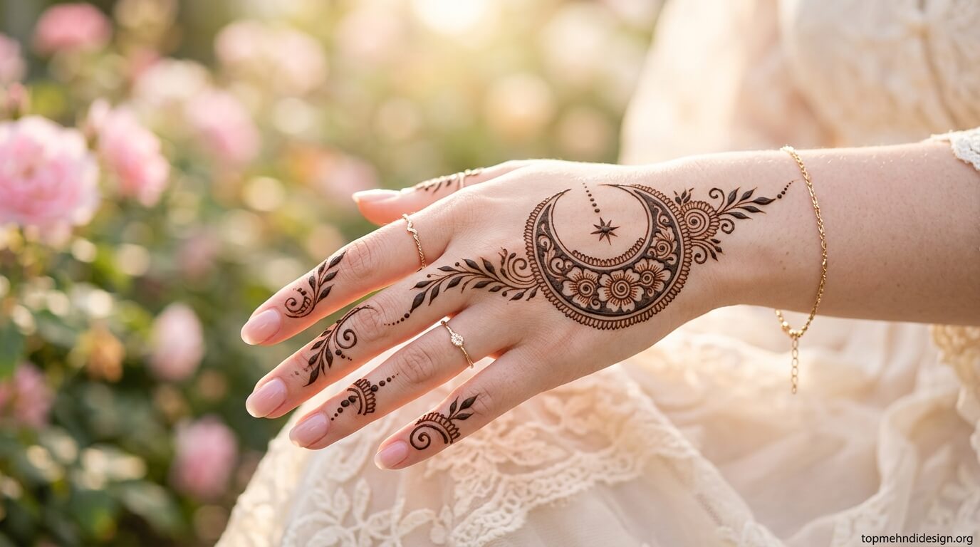 Chand Mehndi Design Simple 2026