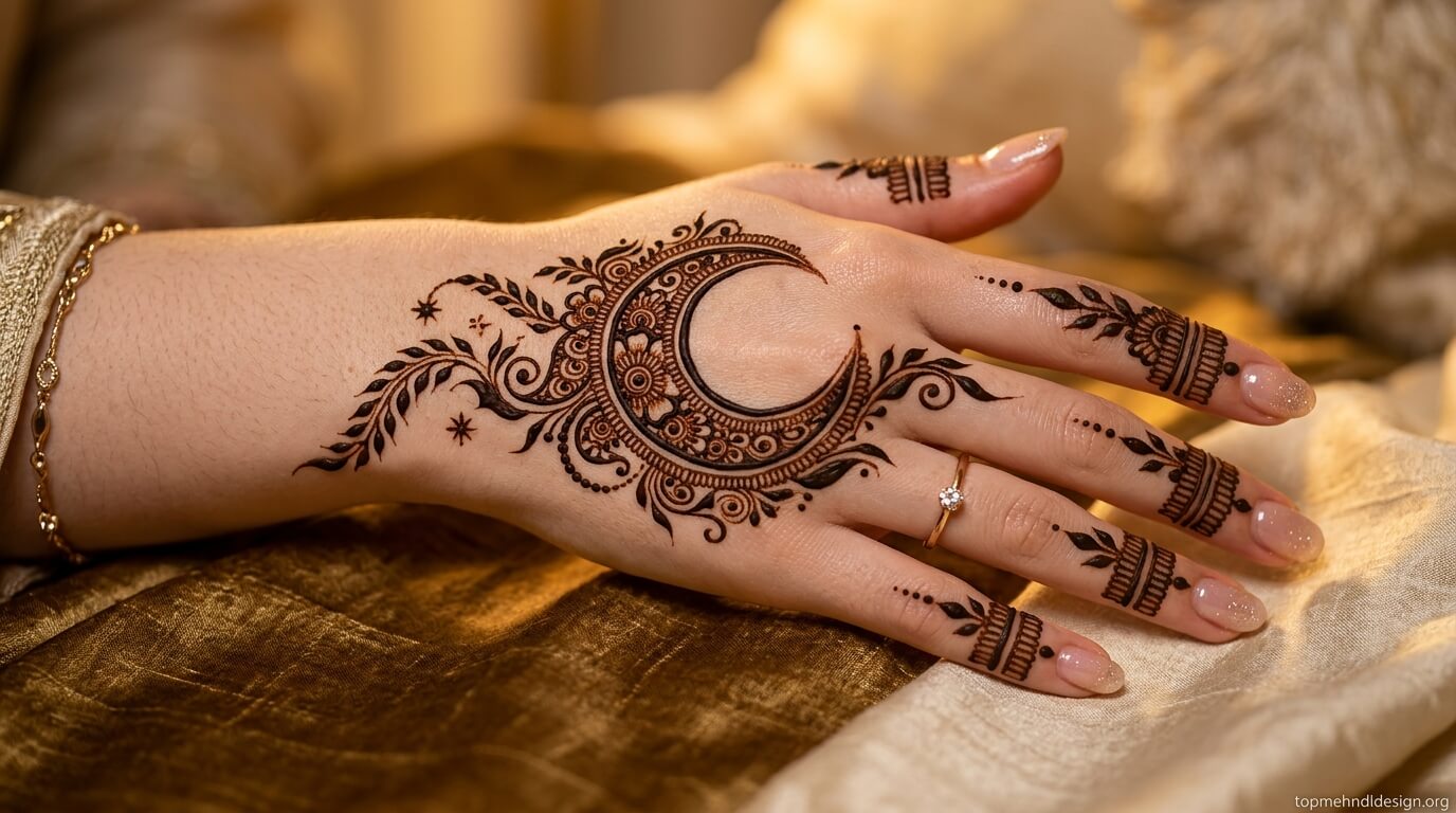 Chand Mehndi Design Simple 2026
