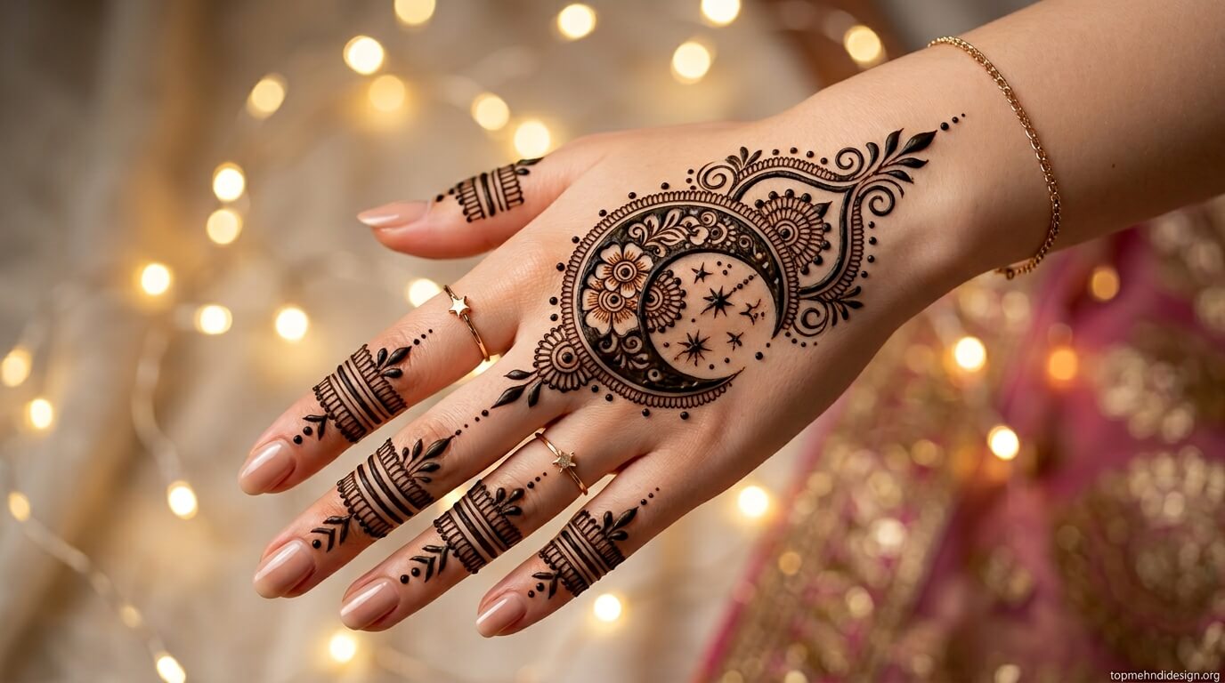 Chand Mehndi Design Simple 2026