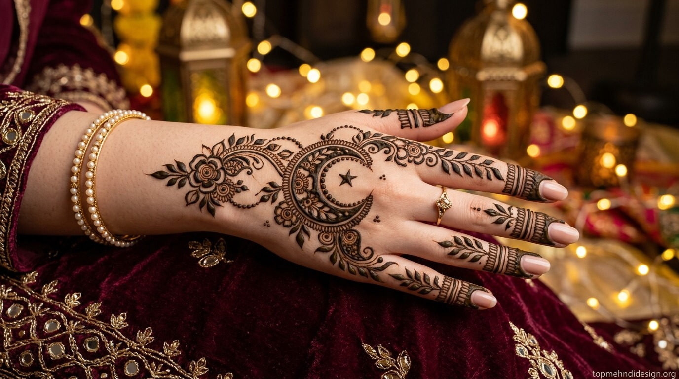 Chand Mehndi Design Simple 2026