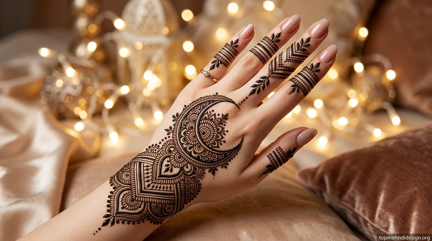 Chand Mehndi Design Simple 2026
